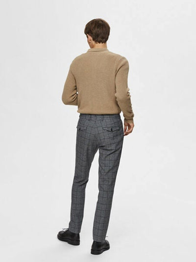 Performance Premium Pants - Dark gray (checkered) - Selected Homme - Grey 6