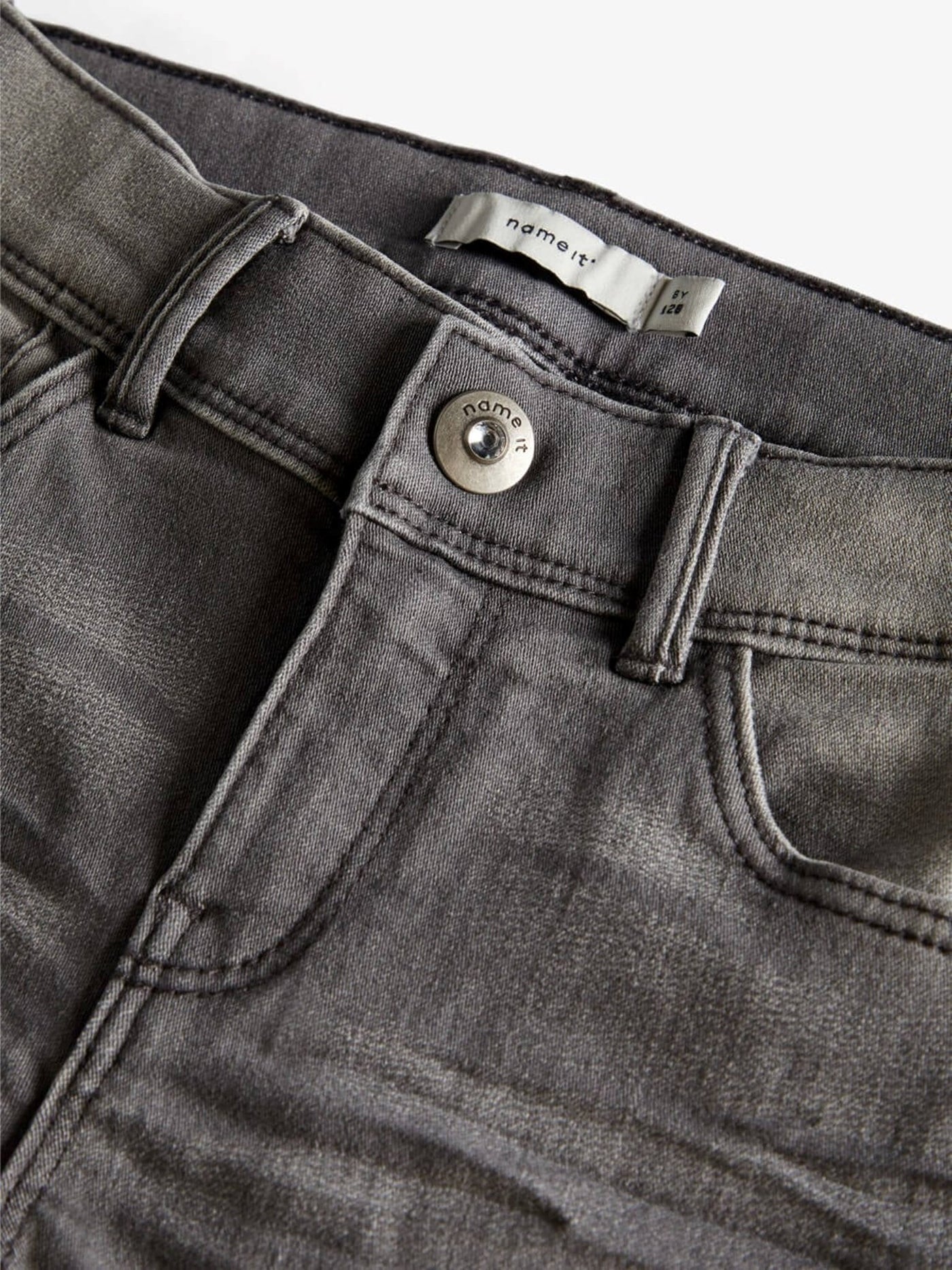 Skinny fit Jeans in organic cotton - Gray denim - Name It - Grey 4