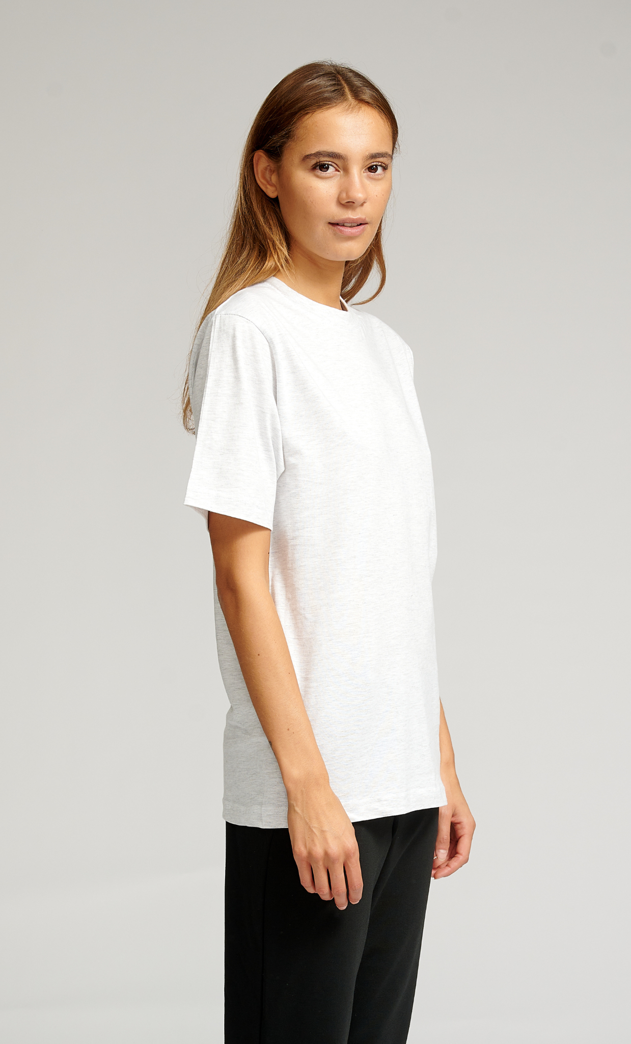 Oversized T-shirt - Light Grey Melange - TeeShoppen - Grey 2