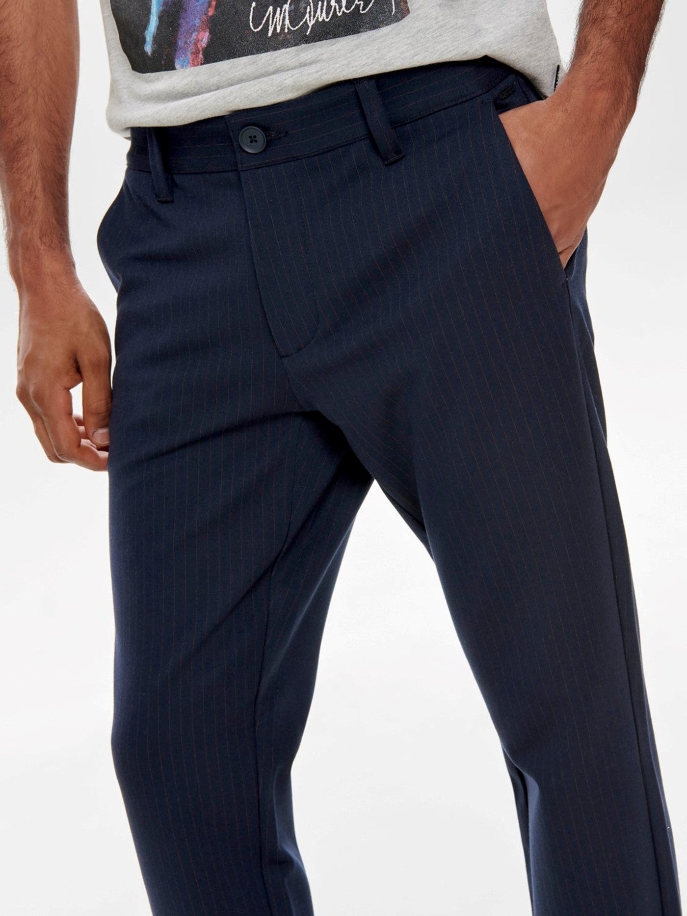 Mark Striped Pants - Rosin/Dark Navy - Only & Sons - Blue 2