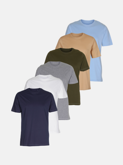 Organic Basic T-shirts-Pakketdeal (6 pc's.)