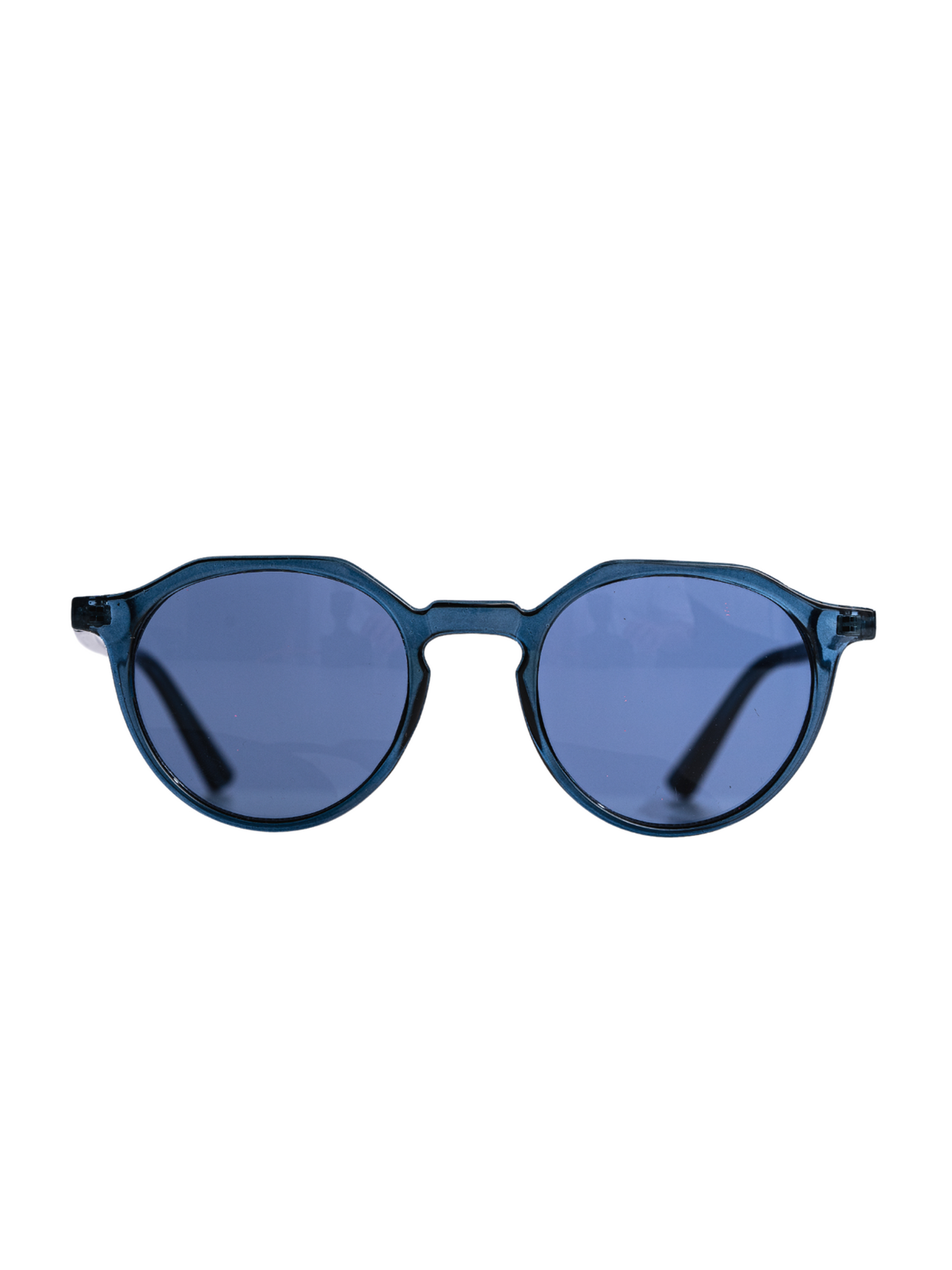 Round Sunglasses - Blue - TeeShoppen - Blue 2