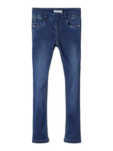 Carica l'immagine nel visualizzatore di Gallery, Superbløde Jeggings - Dark Blue Denim - Name It - White 7

