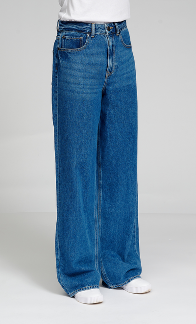 The Original Performance Wide Jeans - Medium Blue Denim - TeeShoppen - Blue 8