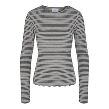 Load image into Gallery viewer, Natalia Round Neck Blouse - Gray Gold Lurex - Liberté - Grey
