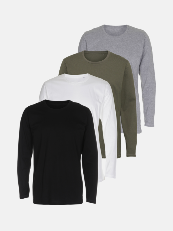 Basic Long Sleeve T-Shirt – Package Deal (4 pcs.)