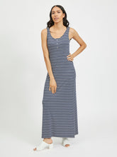 Load image into Gallery viewer, Dell Maxi Dress - Navy Blazer/Snow White - VILA - White
