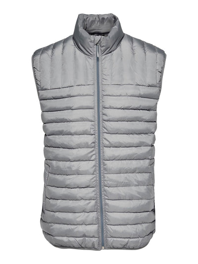 Paul Quilted Vest - Gray - Only & Sons - Grey 3