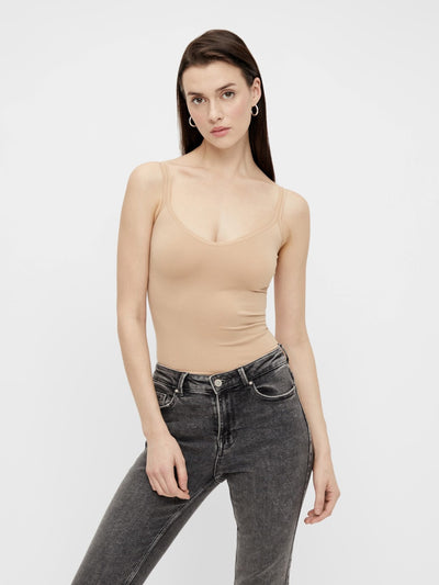 Plain Underwear Top - Nature - PIECES - Khaki 2