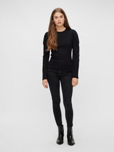 Carregar imagem no visualizador da galeria, Anna Longsleeve T-shirt - Black - PIECES - Black 3
