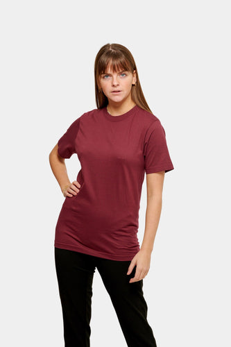 Oversized t-shirt - Burgundy - TeeShoppen - Red