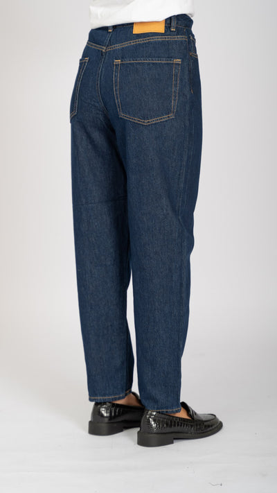 The Original Performance Mom Jeans - Dark Blue Denim - TeeShoppen - Blue 3