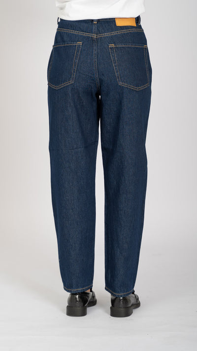 The Original Performance Mom Jeans - Dark Blue Denim - TeeShoppen - Blue 4