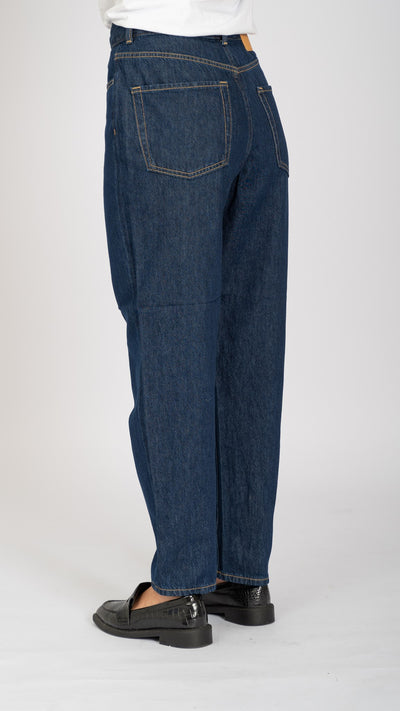 The Original Performance Mom Jeans - Dark Blue Denim - TeeShoppen - Blue 5