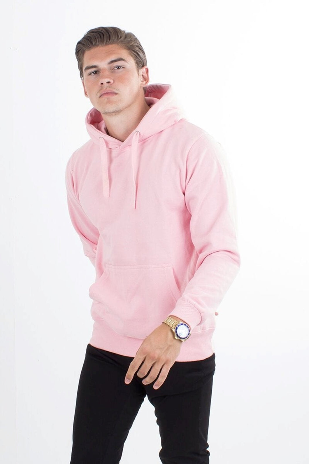 Basic hoodie - Pink - TeeShoppen - Pink