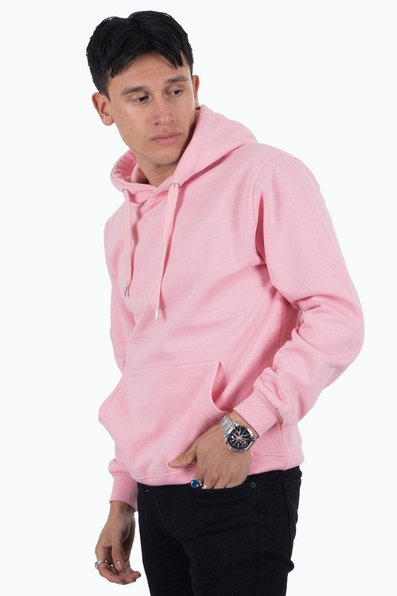 Basic hoodie - Pink - TeeShoppen - Pink 4