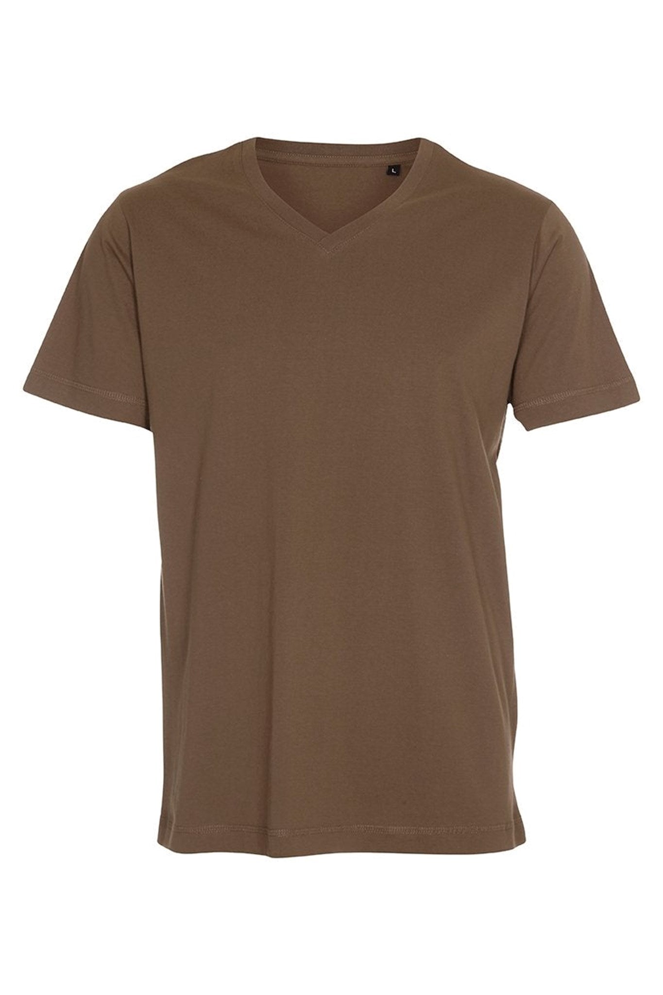 Basic Vneck t-shirt - Olive - TeeShoppen - Green 7