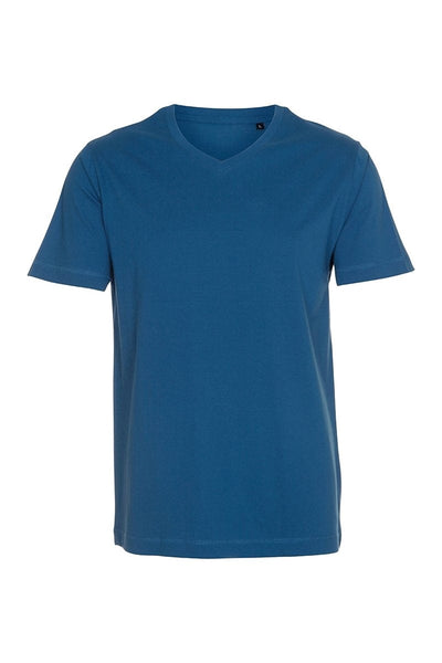 Basic Vneck t-shirt - Petroleum Blue - TeeShoppen - Blue 7