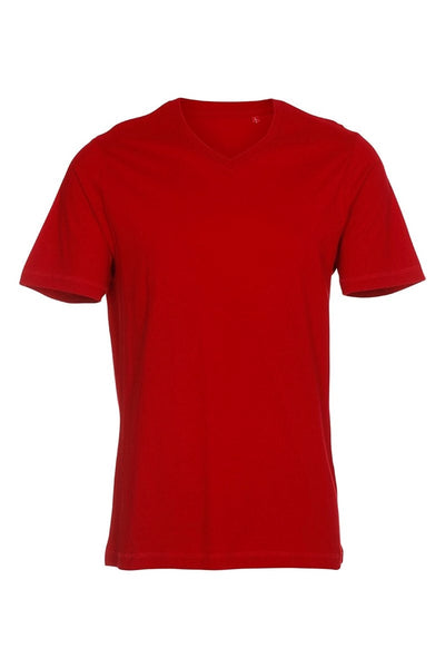 Basic Vneck t-shirt - Red - TeeShoppen - Red 6