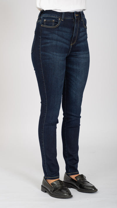 The Original Performance Skinny Jeans - Dark Blue Denim - TeeShoppen - Blue 5