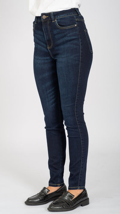 The Original Performance Skinny Jeans - Dark Blue Denim - TeeShoppen - Blue 7