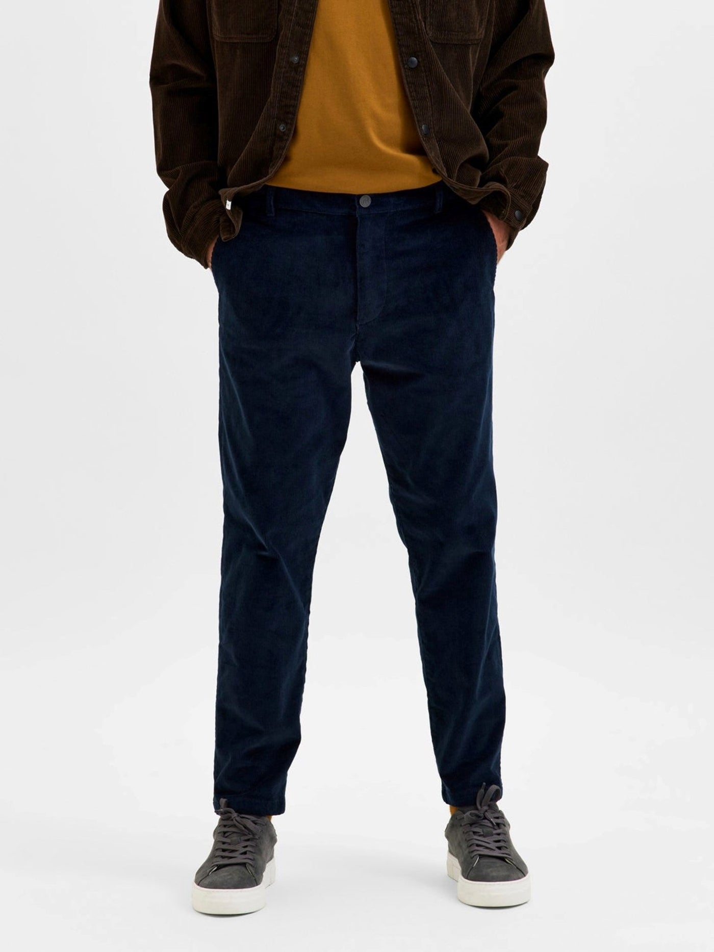 Slimtape-Repton Cord Pants - Dark Sapphire - Selected Homme - Blue