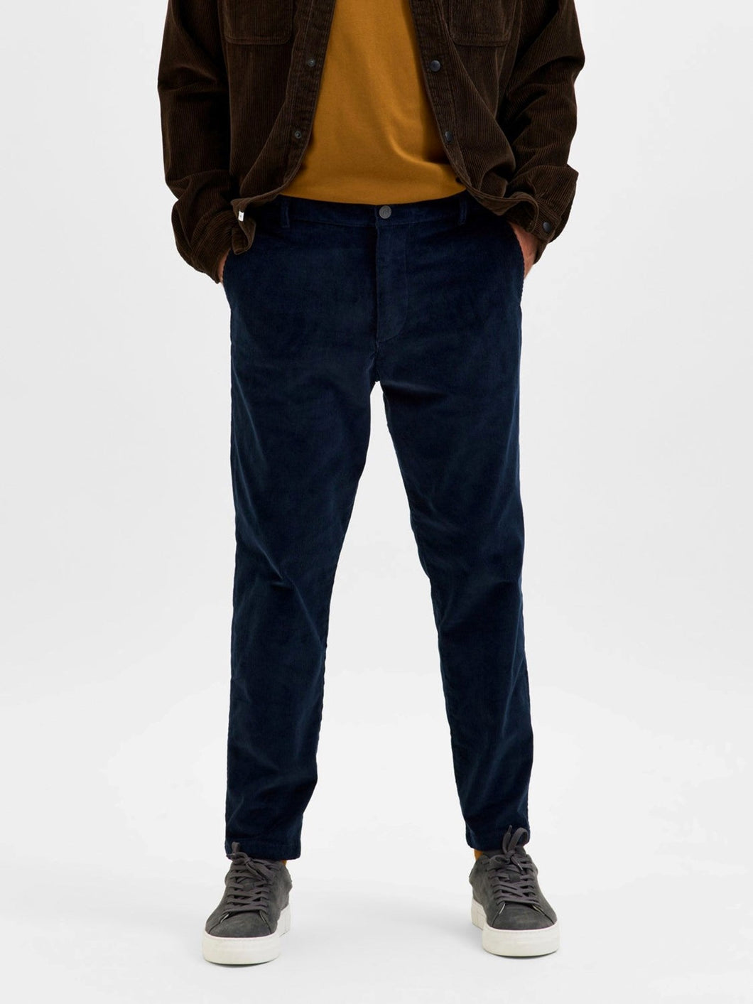 Slimtape-Repton Cord Pants - Dark Sapphire - Selected Homme - Blue