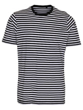 Cargar imagen en el visor de la galería, Nørregade Stripe - Black-White - TeeShoppen - Black 5
