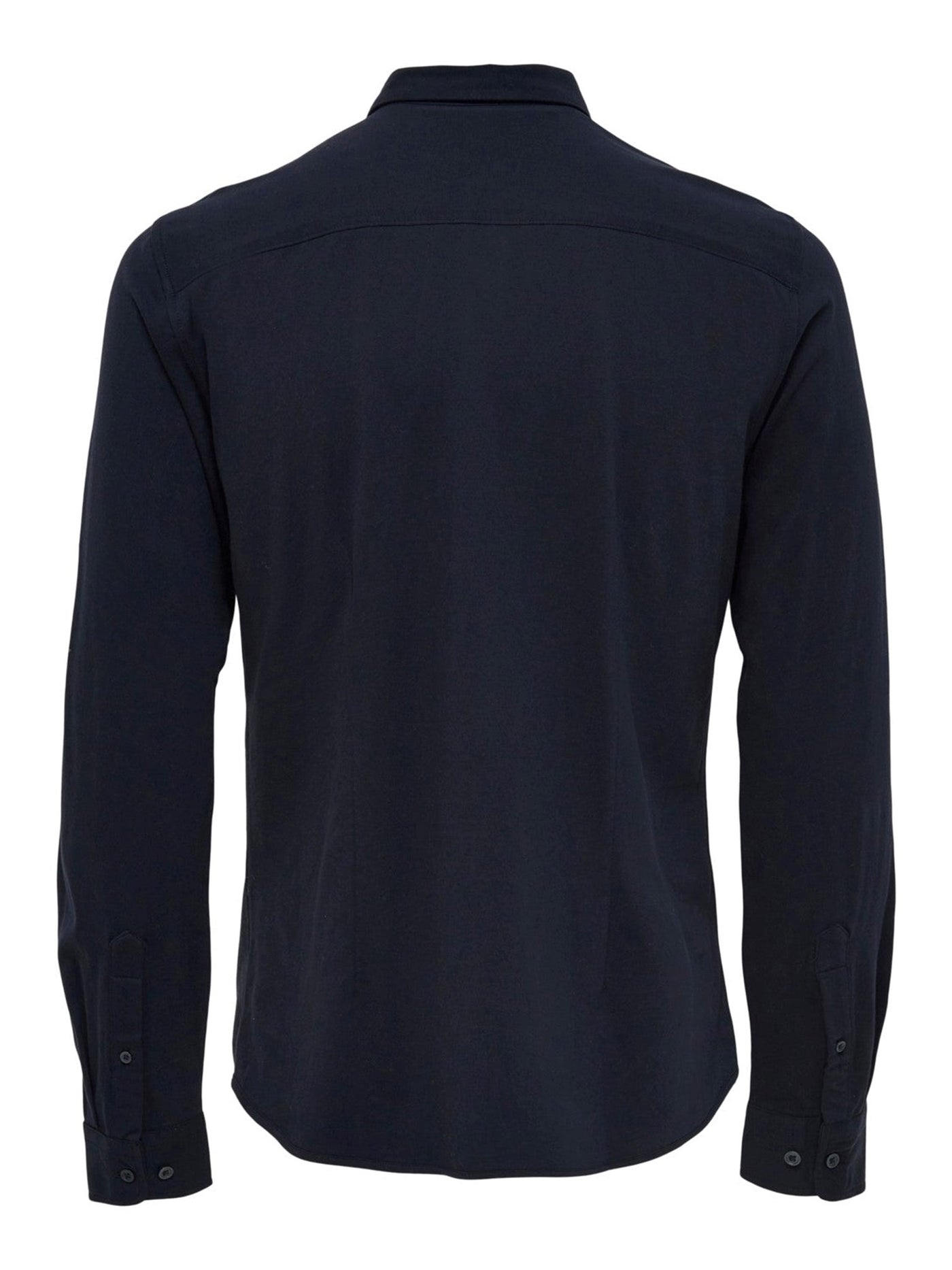 Miles Stretch Shirt - Dark Navy - Only & Sons - Blue 2