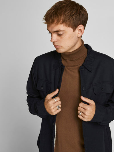 Knitted turtleneck sweater - Desert Palm - Jack & Jones - Brown 4