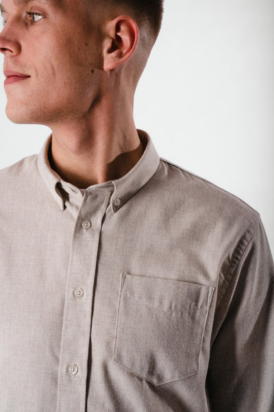 Brok Flannel Melange Shirt - Chinchilla - Only & Sons 3