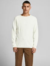 Load image into Gallery viewer, Textured knit sweater - Cloud Dancer - Jack &amp; Jones - White
