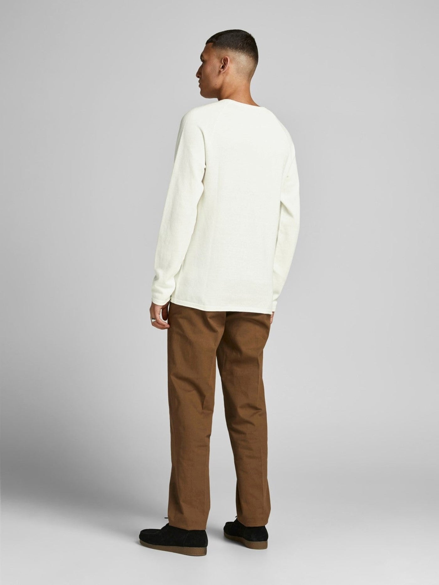 Textured knit sweater - Cloud Dancer - Jack & Jones - White 3