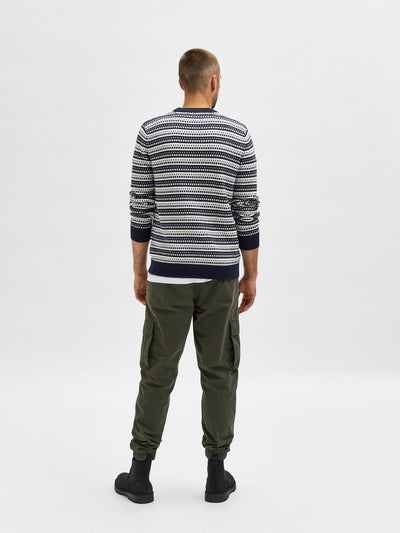 Alfie Crewneck - Egret - Selected Homme - Blue 3