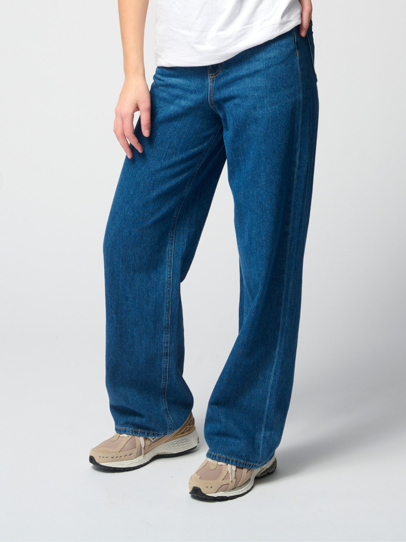 The Original Performance Wide Jeans - Medium Blue Denim - TeeShoppen - Blue 6