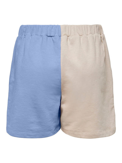 Mera Color Blocks Shorts - Sand / Blue - Jacqueline de Yong - Khaki 2