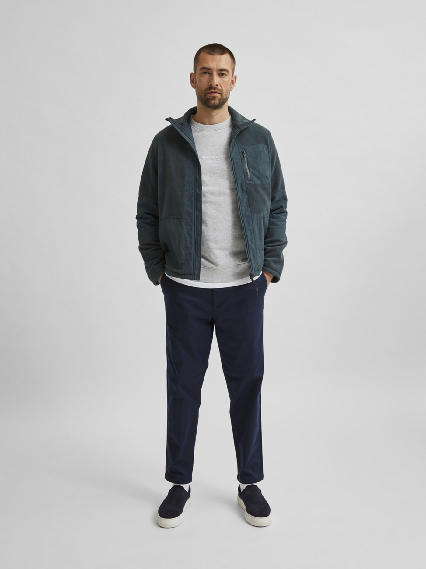 Nohr Fleece Jacket - Urban Chic - Selected Homme - Blue 3