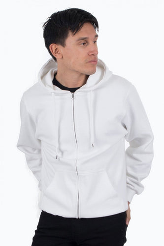 Zip Sweat Hoodie - White - TeeShoppen - White