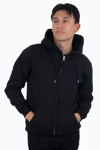 Zip Sweat Hoodie - Black - TeeShoppen - Black