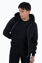 Load image into Gallery viewer, Zip Sweat Hoodie - Black - TeeShoppen - Black 3
