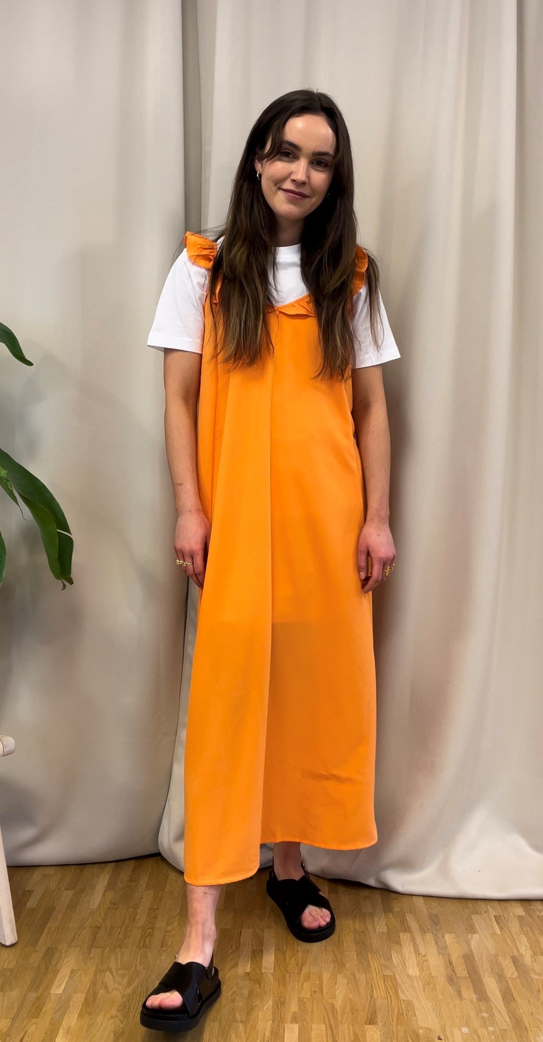 Zora Midi Dress - Sun Orange - ONLY - Orange 2