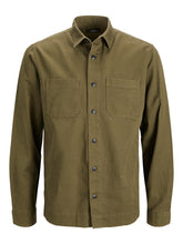 Cargar imagen en el visor de la galería, Logan Linen Shirt - Olive Night - Jack &amp; Jones - Green 2
