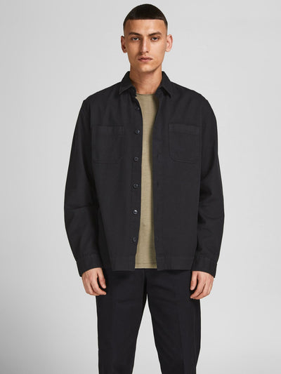 Logan Linen Overshirt - Black - Jack & Jones - Black 6