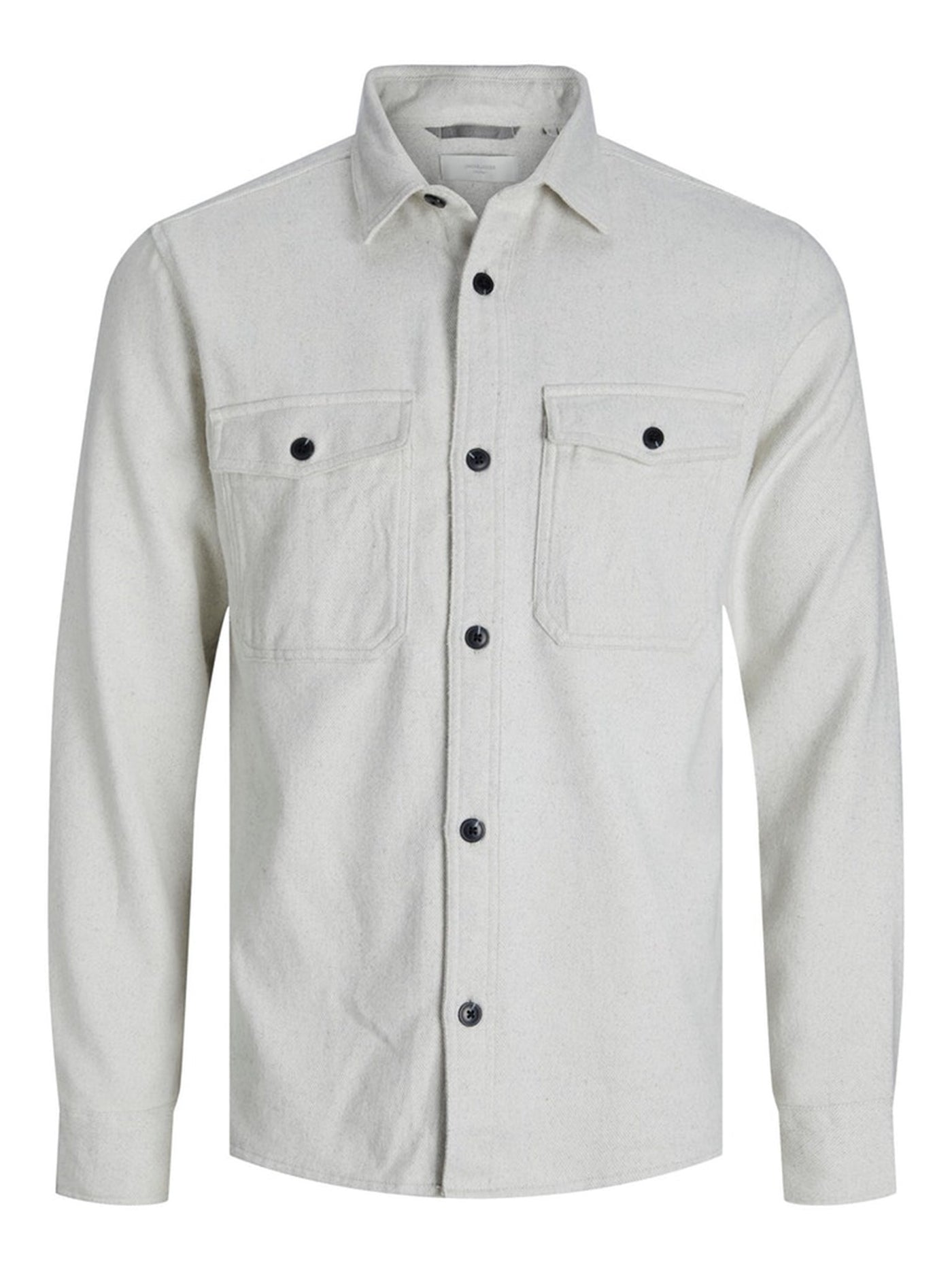 Mark Twill Overshirt - White Melange - Jack & Jones - White 7