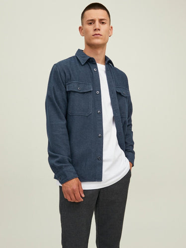 Mark Twill Overshirt - Navy Blazer - Jack & Jones - Blue