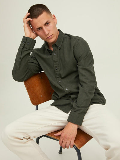 Brook Grindle Shirt - Forest Night - Jack & Jones - Green 3