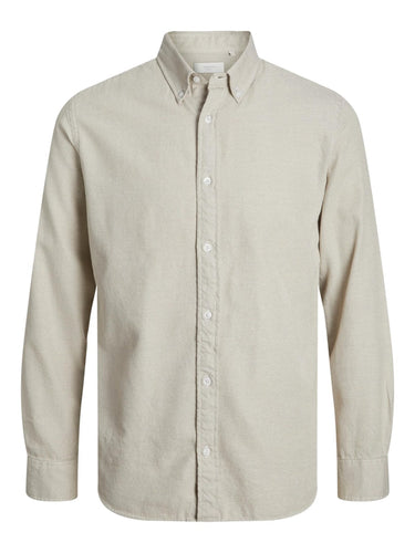 Brook Grindle Shirt - Light Grey Melange - Jack & Jones - Grey