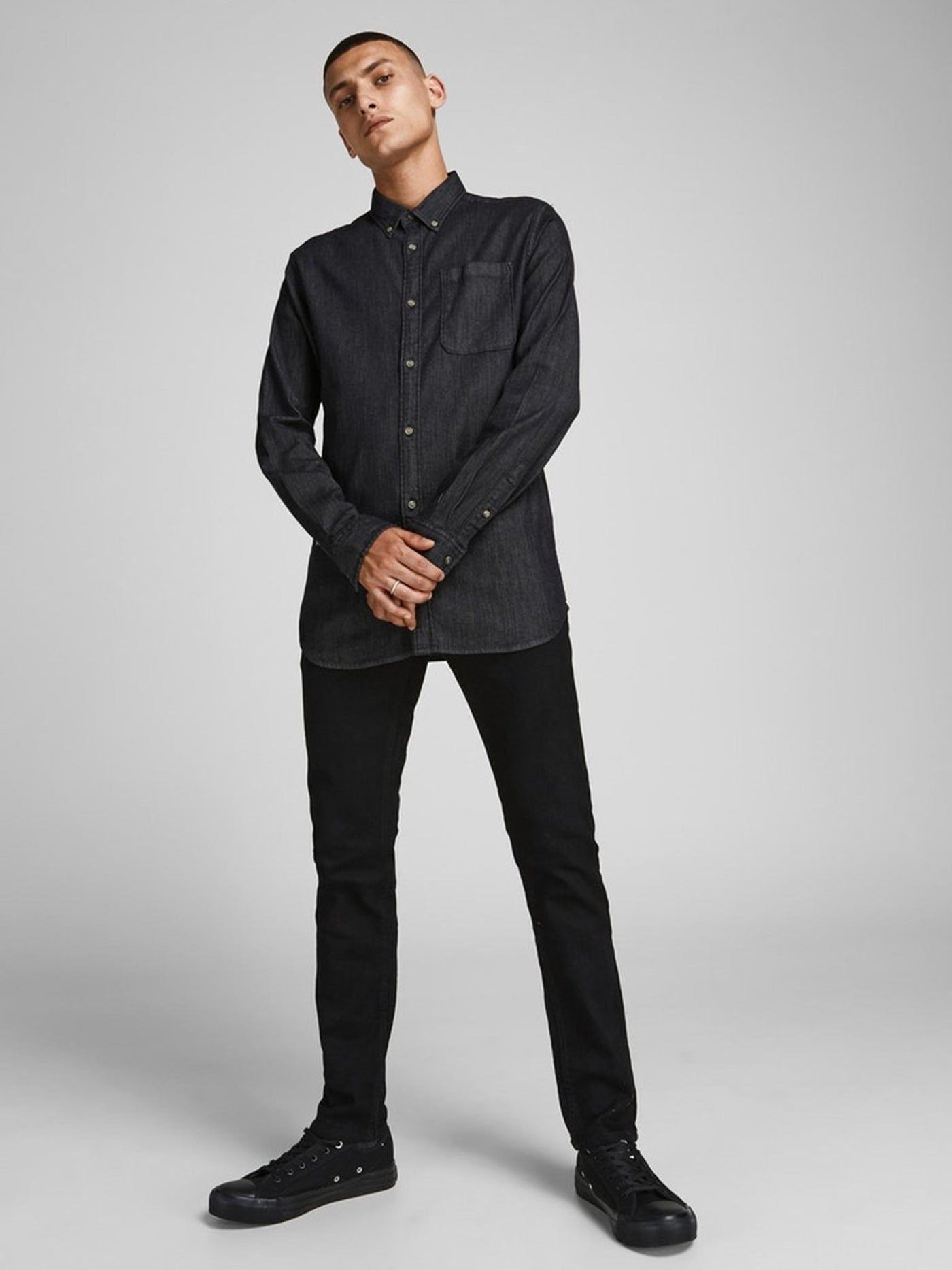 Brook Denim Shirt - Black Denim - Jack & Jones - Black 4