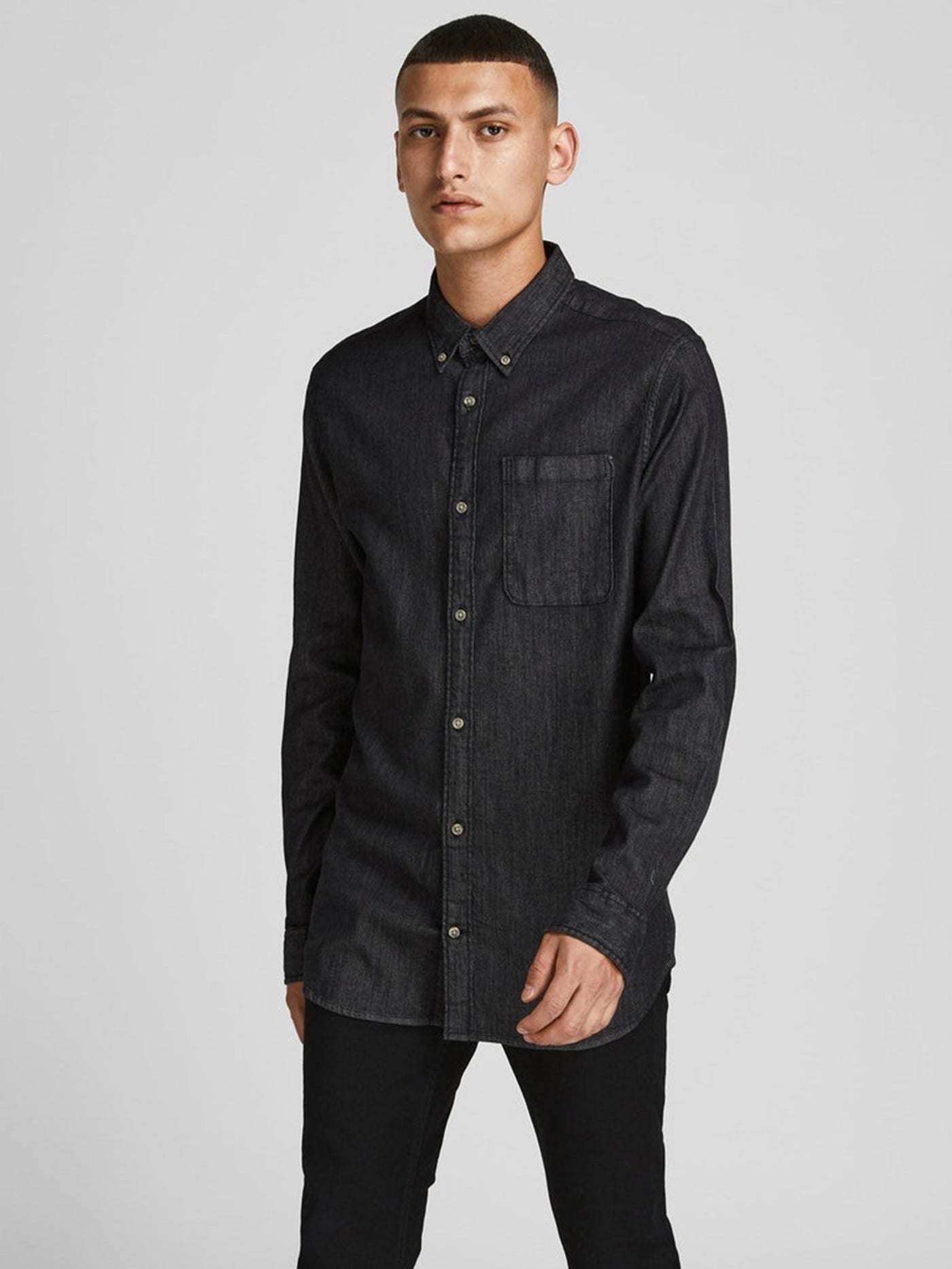 Brook Denim Shirt - Black Denim - Jack & Jones - Black