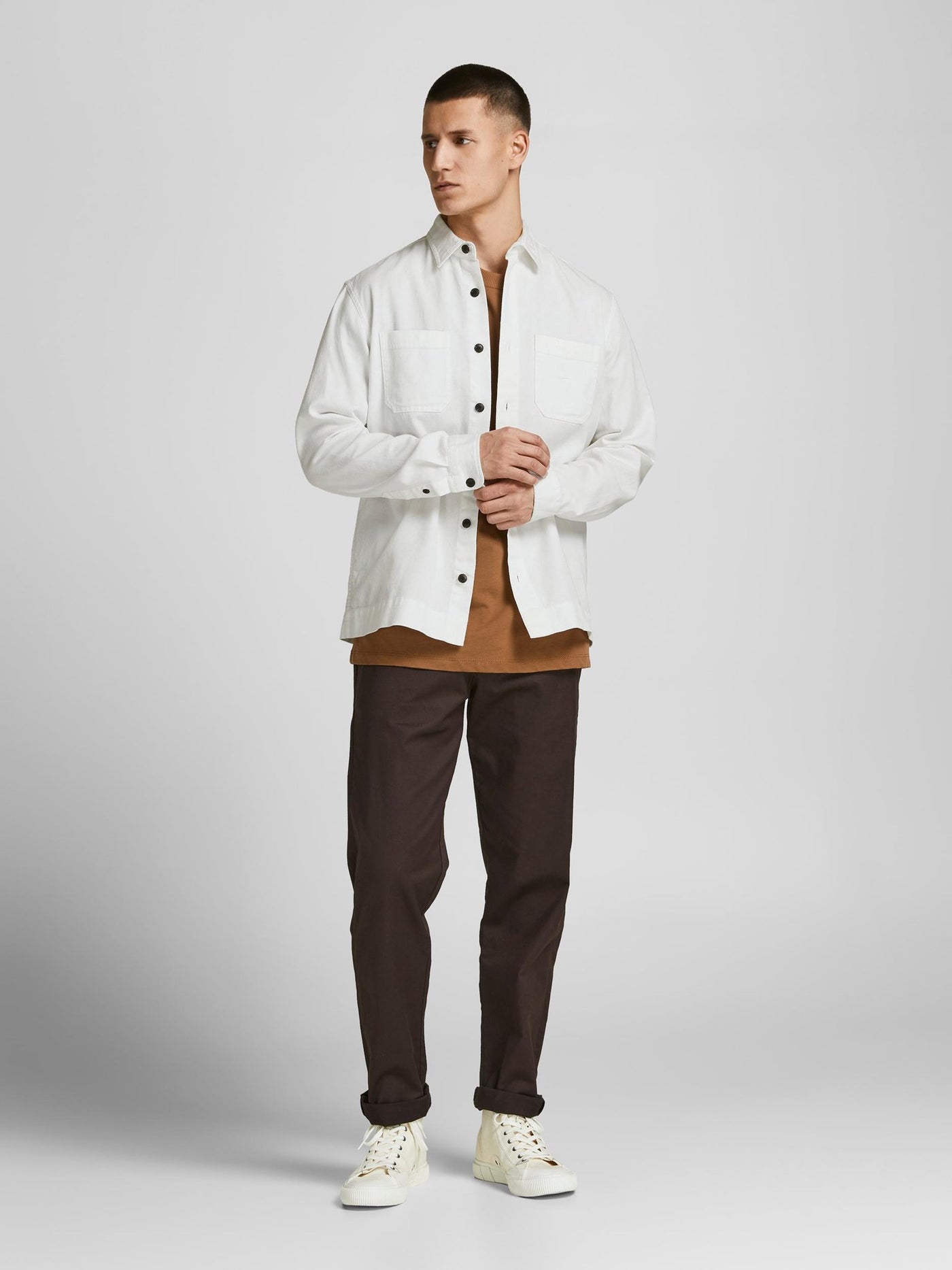 Logan Linen Shirt - White - Jack & Jones - White 2